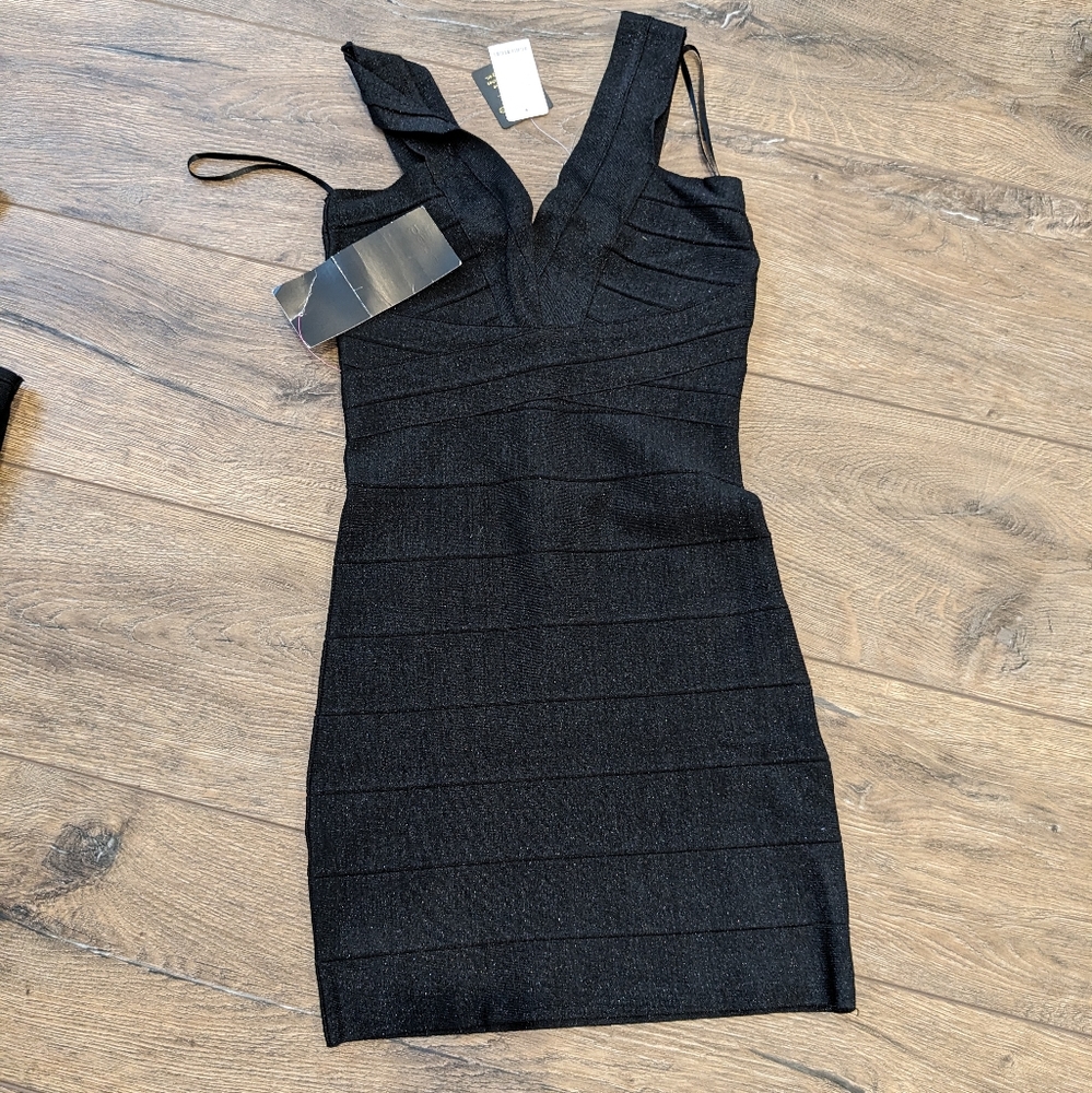 Black bandage dress glitter